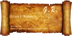 Gintl Róbert névjegykártya